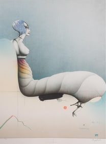 Paul Wunderlich, German (1927-2010), Karin Im Schneckenkleid, lithograph