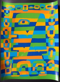 Jacques Soisson, France (1928-2012), Tete Flame, and Hurle Lume, 1981, two serigraphs, from editions