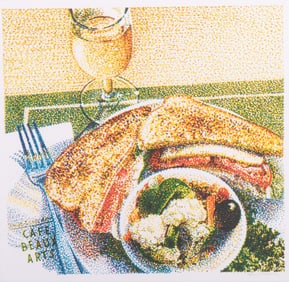 Jerry O. Wilkerson, American (1943-2007), Cafe Beaux Arts, lithograph, ed. 36/60