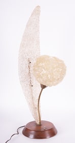 Mid-Century Modern Plastic Crinkle Lamp