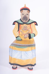 A Joanne West Shar Pei Chinese Emperor Chair