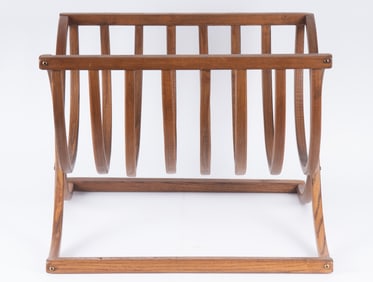 Mid Century Vermont Tubbs Teak Wood Log Holder
