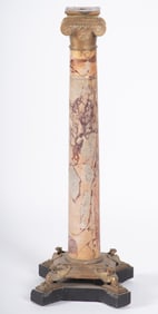 Neoclassical Design Marble Pedestal Column