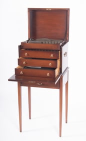 English Silver Chest On Stand