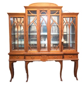 Mahogany Four Door Break Front