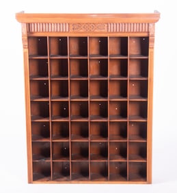 A Late Victorian Barber Shop Shaving Mug Cabinet