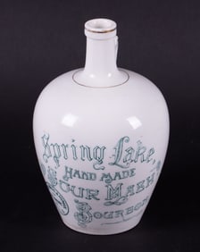 Vintage Spring Lake Hand Made Sour Mash Bourbon Bottle, Klein Bros. & Hyman