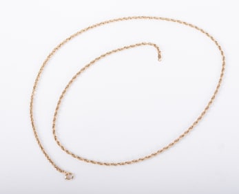 14K Yellow Gold Rope Chain