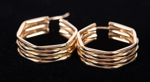 Tiffany & Co 14kt. Yellow Gold Hoop Earrings