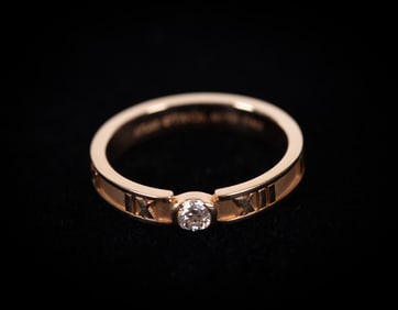 Tiffany & Co 18kt. Diamond and Rose Gold Atlas Ring