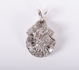 Vintage Platinum and Diamond Pendant