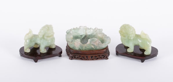 Three Chinese Hardstone Carvings