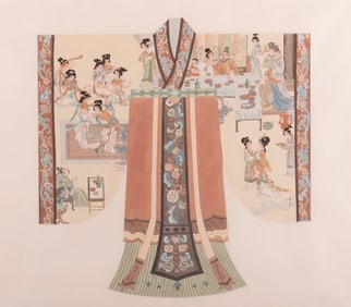 Chinese 20th Century, Scenes of a Chinese Family, watercolor on paper