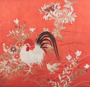 Chinese Embroidered Textile Panel