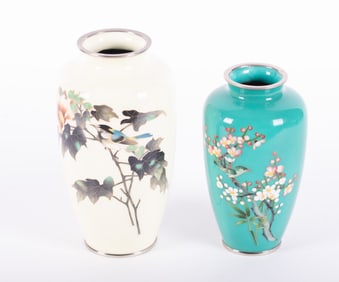 Two Japanese Cloisonne Vases