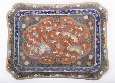 An Antique Japanese Cloisonne Tray