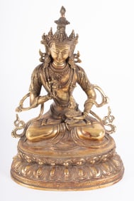 A Gilt Bronze Figure of Vajrasattva