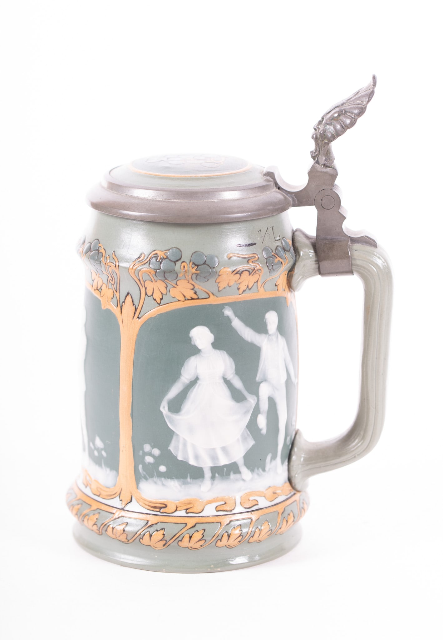 An Art Nouveau Mettlach Beer Stein, #2756 (1 of 4)