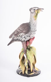 A Large Ceramic Covered Vessel of a Kori Bustard by Ardmore Ceramics