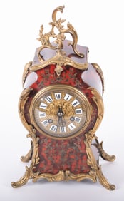 Antique French Louis XV Rococo Table Clock