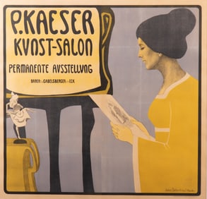 James Bieberkraut, Germany (b. 1879), P. Kaeser Kunst-Salon, color lithographic poster