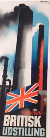 Ib Andersen, Danish (1907-1969), Kobenhavn Britisk Udstilling, 1932, color lithographic poster
