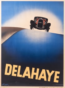 Roger Perot, France (1908-1976), Delahaye, 1932, color lithographic poster