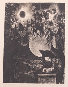 Federico Cristencia Castellon, Spain (1914-1971), The Alchemist, circa 1965, lithograph from an