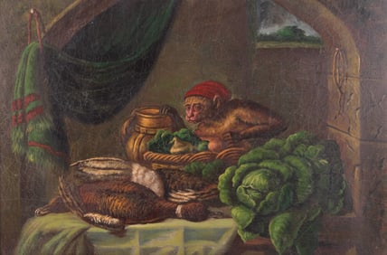 After George Lance, The Red Cap, oil on board