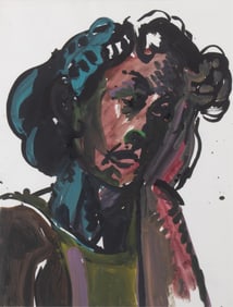 John R. Walker, Australian (b. 1959), Zana I and Zana II, 1990, watercolor and gouache on paper
