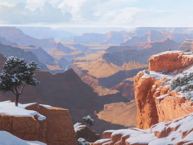 Mark C. Weber, Missouri (b. 1949), Grand Canyon Vista, oil on canvas