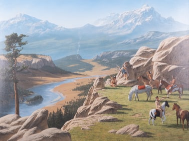 Mark C. Weber, Missouri (b. 1949), Smoke Signal, 1994, oil on canvas