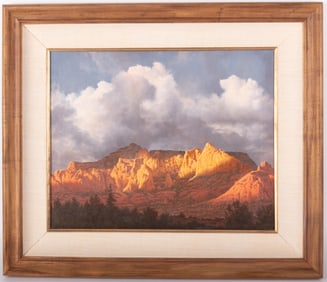 James A Fetherolf, Camarillo, CA (1925-1994), Last of the Sun, oil on canvas