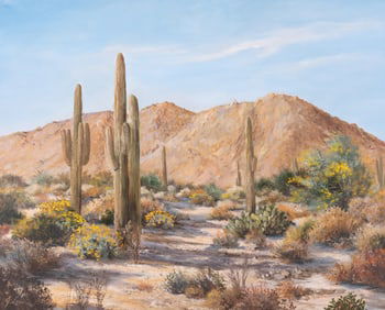 J. (Jackie) Lewis Bowker, California (b. 1946), Desert Highlands, oil on canvas