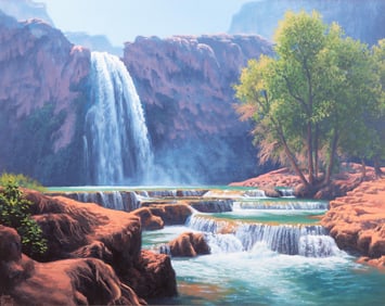 John Cogan, American (b. 1953), Below Havasu Falls, acrylic on canvas