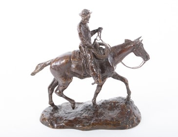 Charles Marion Russell, American (1864-1926), Will Rogers, bronze