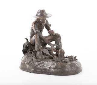 Lonnie Joe Edwards, Texas 20th Century, Campfire, 1969, bronze