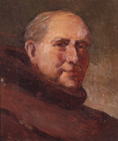 Paul E. Harney, Missouri (1850-1915), Portrait of a Monk, 1908, oil on canvas
