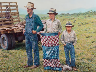 Clifford Satterthwaite, Virginia, Pennsylvania (b. 1934), Purina Range Checkers, 1991, oil on canvas