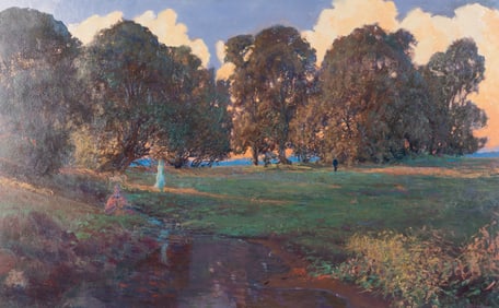 Gerald Deloach, Mississippi (20th Century), Crystal Pool, 1991, oil on wood panel