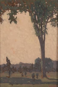 Gustave Cimiotti Jr., American (1875-1969), Natural Landscape, oil on board
