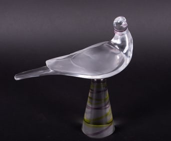 Lalique Tourterelles Dove Crystal Figure