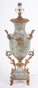 A Louis XVI Style Marble and Bronze Table Lamp