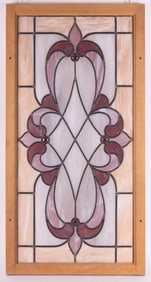 Leaded and Slag Glass Window Hanging
