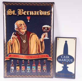 Cask Marque - The Sign of a Great Pint, London Pub Sign; together with St. Bernardus Belgian Pub