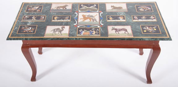 Twentieth Century Console Table With Pietra Dura Top