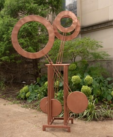 Contemporary Mobile Metal Outdoor Sculpture