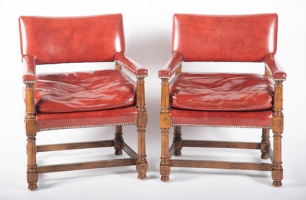 Pair of Continental Club Chairs