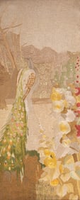 Late 19th - Early 20th Century Silk Embroidery by Anna C. Weaver, Philadelphia