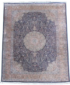 Handwoven Persian Silk And Wool Room Rug